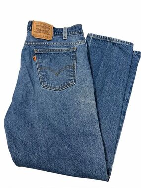 VTG Levis 505 Orange Tab Regular Fit Straight Leg Jeans Mens 42x30 (41x30) 90s